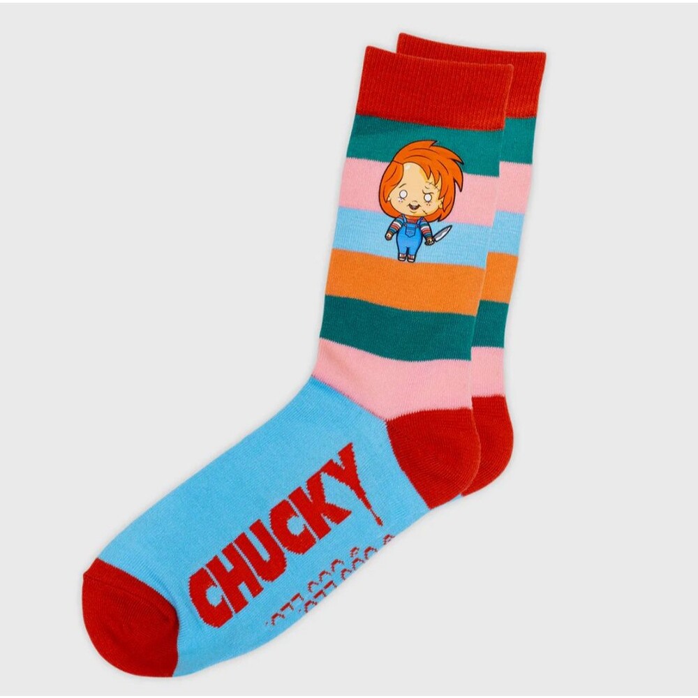 Chucky Knit Crew Socks Horror Haul Exclusive Scary Doll Movie Halloween 1 Pair
